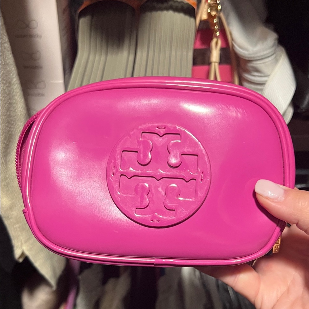 Tory Burch Fuchsia Cosmetic Bag